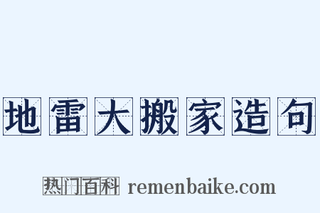 地雷大搬家造句是什么意思的图片